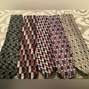 5 Pierre Cardin All Silk Ties
